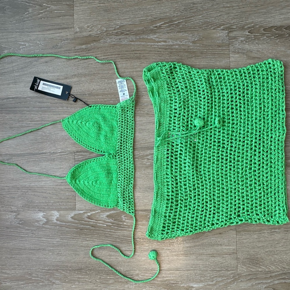 Green Crochet Bikini Set